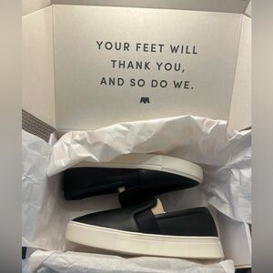 Birdies Swift black leather slip on